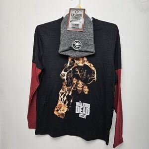 The walking dead tshirt with beanie